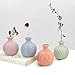 GeLive Ceramic Ikebana Vase, Flower Arrangement, Decorative Bud Hydroponics Container, Reed Diffuser (Colorful 4 Pack)