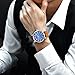 BENYAR Classic Casual Elegant Business Watch,Sport, Waterproof, Brown Leather Band, Date,Quartz Mens Wrist Watches 5101M(Blue)