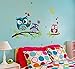 BIBITIME Night Moon Star Sky Wall Sticker Love Family Owls on The Tree Branch Wall Decal for Nursery Bedroom Kids Room Decor,25.19