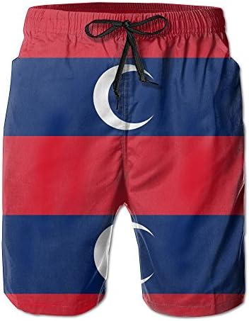DSFASRHAQA Albanian Muslim Flag Unique ManBaseball Swimsuit Trunks Colorful