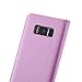 Samsung Galaxy S8 Case Flip Cover Wallet with card slot Full Body pu Leather in Pink Slim Thin Hard