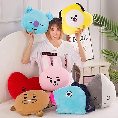 Troadlop BTS21 BTS Bangtan Boys Plush Toy Cushion Warm Pillow Q Back Cushion Plush Doll TATA Van Cooky Chimmy Shop Koya RJ MANG a: Amazon.co.uk: Kitchen \u0026 Home