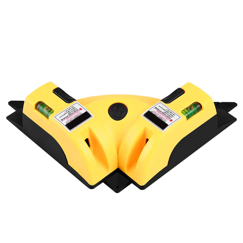 HURRISE Right Angle Laser Level L90-001 Red Line Vertical Horizontal Laser Tool for Wall Alignment Picture Hanging Construction Work