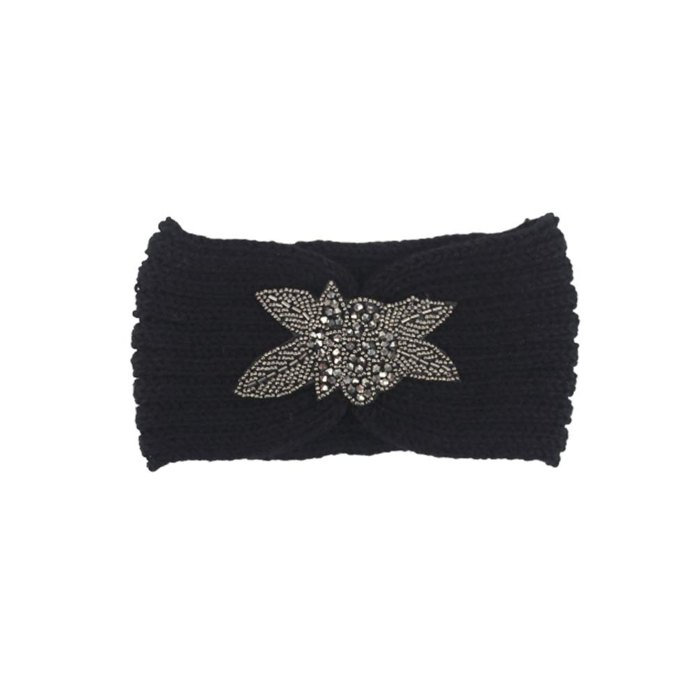 Beaupretty Crochet Turban Headband for Women Knitted Headwrap Hair Bands Elastic Cross Headband Ear Warmer for Lady Girls Women