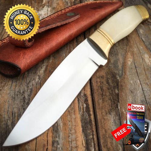 8.5'' MOUNTAIN MAN WESTERN STYLE FULL TANG PATCH KNIFE Hunting Skinner Camping For Hunting Tactical Camping Cosplay + eBOOK by MOON KNIVES