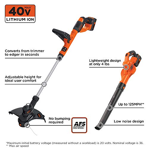 black and decker 40v max string trimmer
