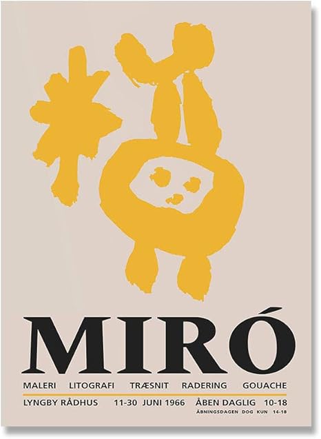 Amazon Co Jp ジョアンミロポスター有名な絵画インテリアマレリリトグラフキャンバスプリント抽象壁アートパネル北欧ポスタープリントアートパネルワーク写真家の装飾40x60cmフレームなし ホーム キッチン