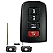 QualityKeylessPlus TWO Emergency Insert Blank Blade Replacements for Toyota Remote Key with FREE KEYTAG