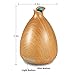 URPOWER Essential Oil Diffuser, 150ml Wood Grain Ultrasonic Aromatherapy Oil Diffuser with Adjustable Mist Mode Waterless Auto Shut-off Humidifier and Diffusers for Essential Oils