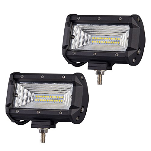 DJI4X4 LED Pods 2Pcs 5inch 144w LED Light Bar Flood Beam OSRAM Driving Fog Lights Off-Road Cube Work Light IP68 Waterproof for Truck ATV UTV Jeep Boat, 2 Years Warranty