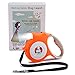 REXBETI Retractable Dog Leash, 16 Feet Extendable Leash with Light For Small Dogs - Easy Grip, Lock & Release Mechanism, Build-in LED Flashlight