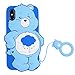 Artbling Case for iPhone X XS 10,Silicone 3D Cartoon Animal Cover,Kids Girls Coo Cute Cases,Kawaii Soft Gel Rubber Unique Character Protector+Finger Ring for iPhone10 iPhoneX XS (Rain Bear)
