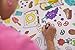 Food Fun Design – Square Tablecloth 60”X60” - Interactive Coloring Tablecloth for Kids – Poly/Cotton Fabric - Washable and Reusable – DIY Activity for Children & Adults