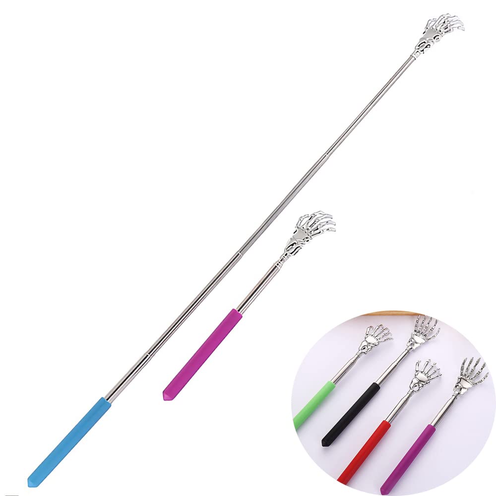 Photo 1 of 5 Pack Telescoping Back Scratcher,Portable Hand Bone Back Scratchers Extendable,8.7-23.2 In Metal Retractable Back Scratcher,Sleek Claw Head, Stainless Steel Telescopic Rod Body, Rubber Handles.