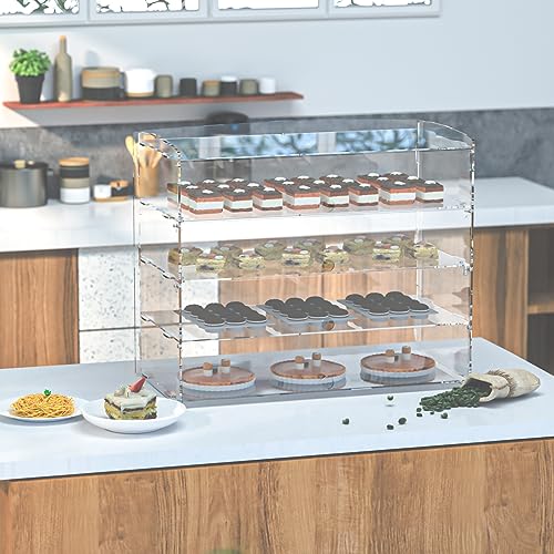 Luobao Acrylic Bakery Display Case,Acrylic Pastry Case,Donut Cabinet,Countertop Cases For Bakery, Deli