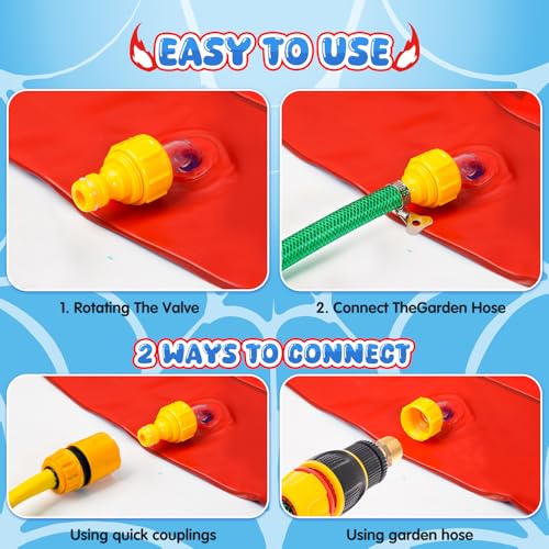Lubolee Splash Pad for Kids and Dogs, Non Slip Extra Large Splash Pad Outdoor Sprinkler for Kids, Dog Water Summer Toys Outdoor Toys Ages 4-12 (80 inches)