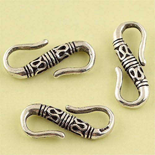 MFMei Thai Silver S-Hook Clasps, Jewelry Findings (CY257)