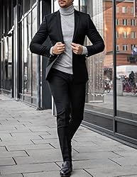 COOFANDY Mens Business Coat Regular Fit Blazer Suit