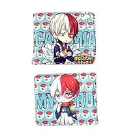 St.Mandyu My Hero Academia-Izuku Midoriya Deku/Bakugo Katsuki/Todoroki Wallet Card Package Fold Wallet Coin Purse Cartoon Print for Fans(H33)
