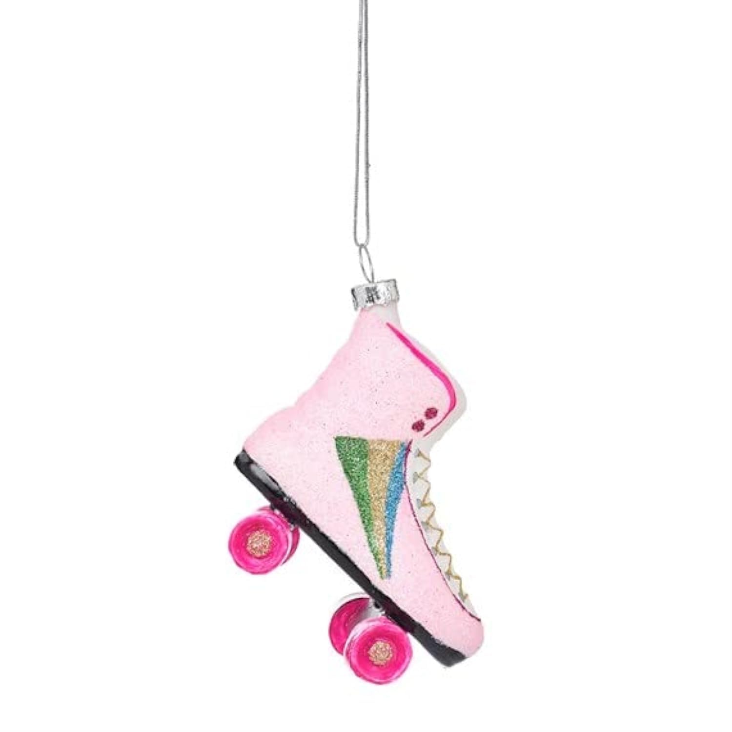 Sass & Belle Retro Rollerskate Shaped Bauble Pink
