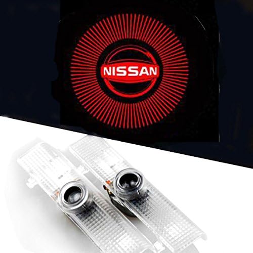 Car Door Projector Lamp LED logo Step Courtesy Light Laser Ghost Shadow Lights Easy Installation special for Nissan Altima Armada Maxima Titan Quest for Nissan (Nissan 17)