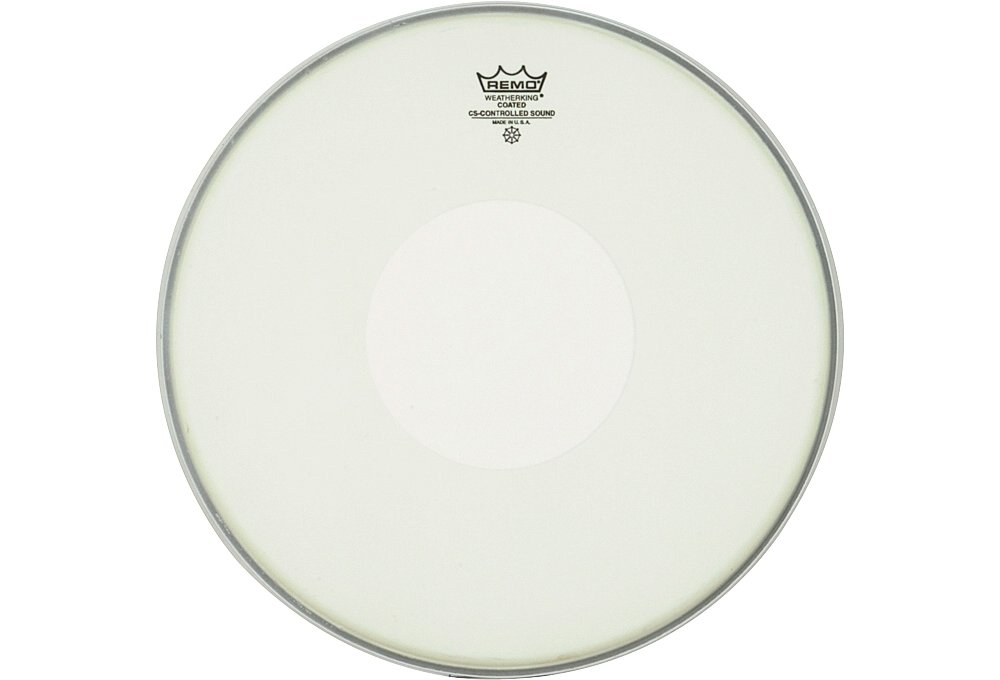 Remo drumhead CS Ambassador White roughened with Dot on top 14" - CS-0114-22 — image 1