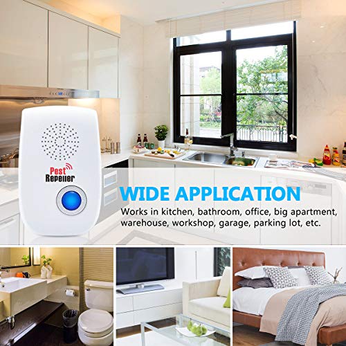 image for OLYNIK Ultrasonic Pest Repeller, Upgrade Dual Microchip Repellent-6 Pa