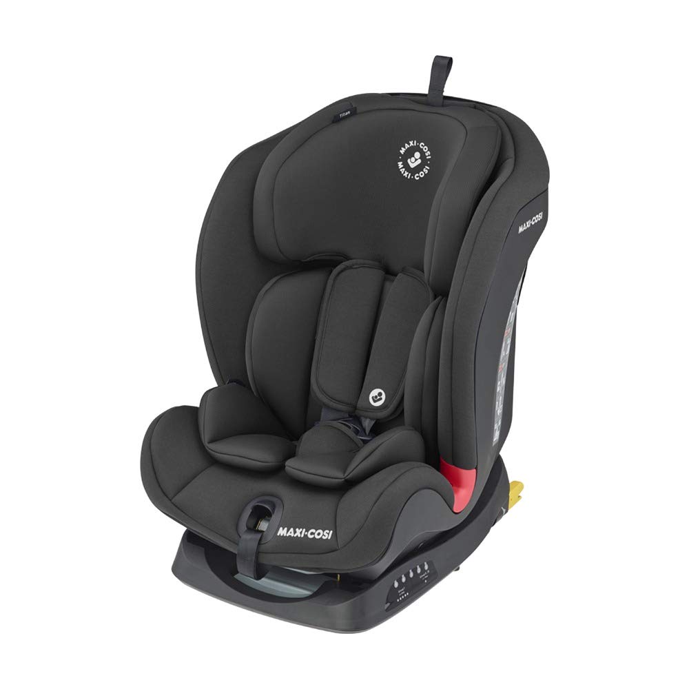 Maxi-Cosi Titan, mitwachsender Kindersitz mit ISOFIX und Ruheposition, Gruppe 1/2/3 Autositz (9-36 kg), nutzbar ab ca. 9 Monate bis ca. 12 Jahre, Basic Black