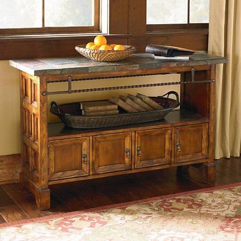 Amazon Com Bassett Furniture Elway Home Collection Console Table Antique Patina Kitchen Dining