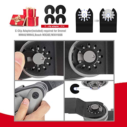 Oscillating Saw Blades 50 PC Multitool Blades Metal Wood Plastic Cutting Saw Blade Fit Dewalt Milwaukee Porter Cable Makita Rockwell Ridgid and More - Thumbnail 6