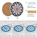 Drink Coasters Mats - Moisture Absorbing Stone Coasters with Cork Base, Holder Include, Prevent Furniture from Dirty and Scratched, Stone Coasters set Suitable for Kinds of Mugs and Cups, Set of 6