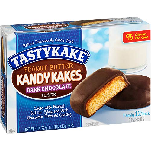Tastykake, Kandy Kakes Dark Chocolate Peanut Butter MP Comm Snack Cake, 8 oz
