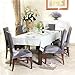 Coverurz Premium Stretch Fit Removable, Washable Spandex Dining Chair Covers, Seat Protector Slipcover for Dining Room, Hotel, Ceremony, Banquet and Wedding and Party (Grey)