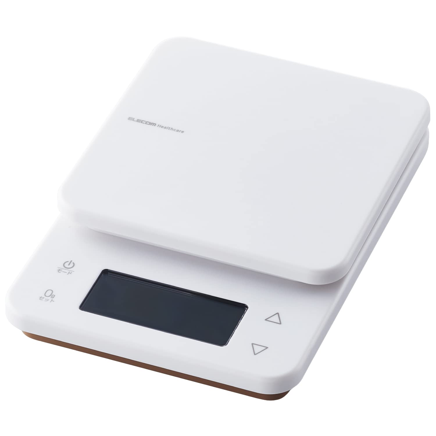 Elecom HCS-KSA02WH Kitchen Scale, Up to 6.6 lbs (3 kg), Minimum 0.02 oz (0.5 g) Display, Calorie Measurement (Registering 2 Types of Carbohydrates), Backlight, 0g Display, Automatic Power Off, White