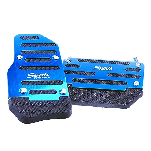 Alician Universal Nonslip Clutch Brake Gas Car Pedal Plate Set for Manual/Automatic Catch Car Blue Automatic