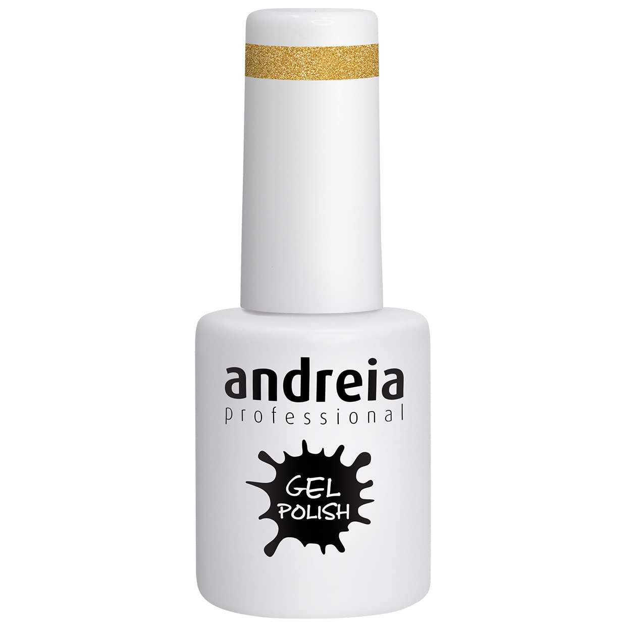 Andreia Semi-Permanent Nail Gel Polish for UV/LED Lamp - Intense Shine and 4 weeks Lasting Manicure Nail Gel Varnish - Colour 281 Gold Metallic Shimmer - shades of Yellow 10.5 ml โ image 1