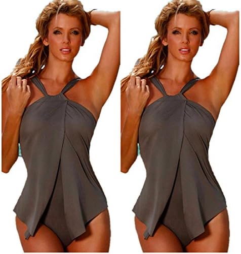 Sunward(TM) Sexy Women's Swimwear Push Up Jumpsuit Bikini (XLarge, Gray)