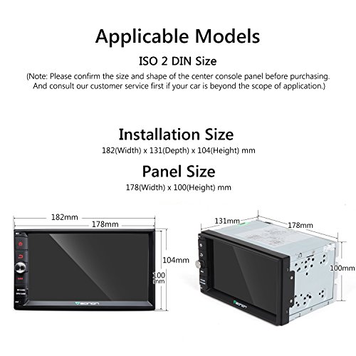 2019 Car Head Unit, Eonon Android 8.1 Double Din Car Stereo Radio 7" 32GB ROM Car GPS Navigation Head Unit, Support Fastboot Bluetooth, WiFi Connection (NO DVD/CD)- GA2175 (GA2165)