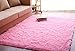 Forever Lover Pink Ultra Soft Modern Shag Area Rugs, Bedroom Livingroom Sittingroom Floor Rug Carpet Blanket for Children Play Home Decorate