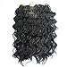 Wavy Senegalese Twist Crochet Braids Synthetic Kanekalon Crochet Hair Curly Twist Braiding Hair (18 Inch, 1B#,3packs)Elisha