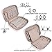 BAGSMART Travel Jewelry Storage Cases Jewelry Organizer Bag for Necklace, Earrings, Rings, Bracelet, Soft Pink