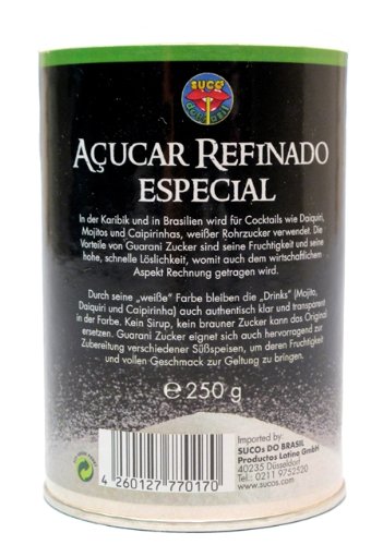 Açúcar de Cana - Guarani - weißer feiner Rohrzucker für Caipi und Cocktails – Bild 3