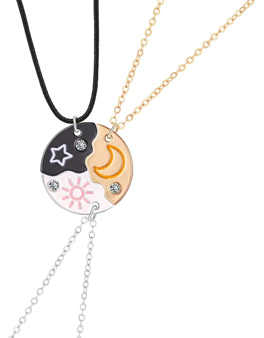 Amazon.com: SAMIQU Weirdo 1/2/3 Necklace,Heart BFF Necklace for 3