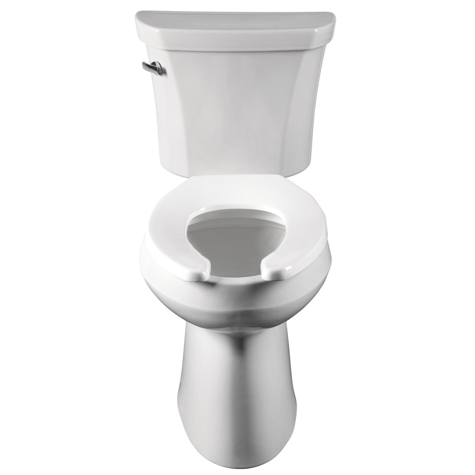 BEMIS 1955CT Commercial Open Front Plastic Toilet Seat, Heavy Duty Industrial Seat without Lid, Secure Installation for Long Lasting Use, Made in USA, Elongated, White