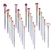 Ksun Fantasy 24 Pieces Makeup Brush Set Frosted Professional Make Up Set Foundation Eyebrow Concealer Cosmetic Eyeshadow Blush Face Powder Foundation Highlighter Brush(Colorful Rainbow)