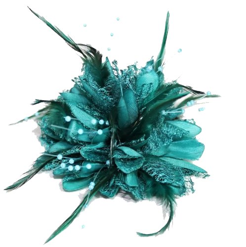 Caprilite Teal Fascinator Corsage 