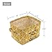 USATDD 2 Pack Small Foldable Storage Basket Canvas Fabric Waterproof Organizer Collapsible and Convenient for Nursery Babies Room with Handle (Yellow+Grey)