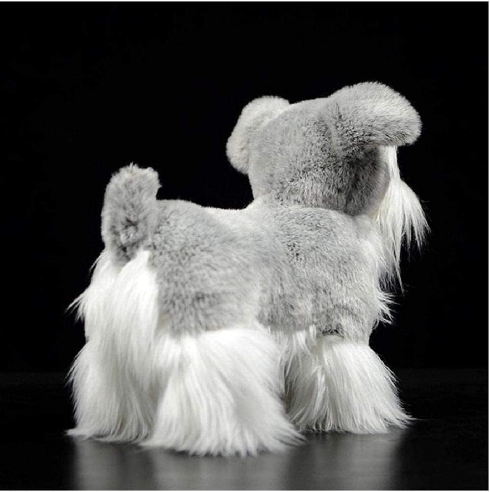 Amazon Co Jp シミュレーション犬人形かわいい柔らかい実生活動物ミニチュアシュナウザーぬいぐるみキッズギフトモデル鼻から尾26cm ホーム キッチン