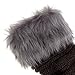 DZT1968® 1PCWomen Winter Faux Rabbit Fur Wrist Fingerless Gloves Mittens (Deep Gray)