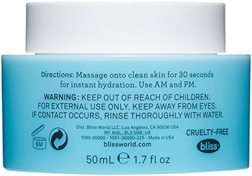 bliss face moisturizer